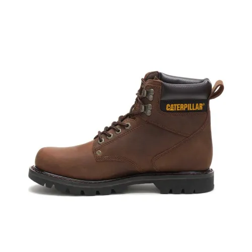 CAT Work Boots Crew Outdoor Shoes Men's Brown
