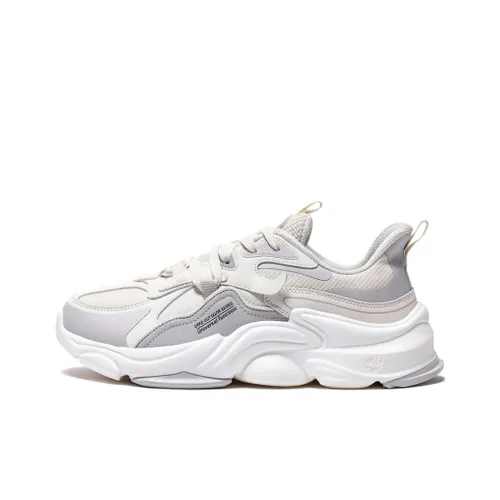 Erke Bullets Low Top Running Shoes Men's White Gray
