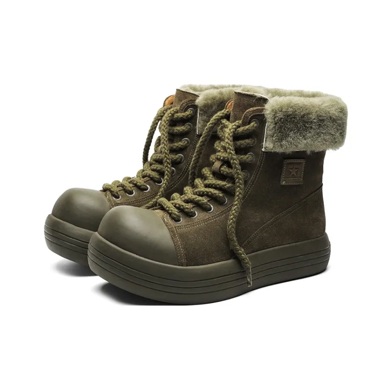 FAPAI Warm Water Resistant Wear Resistant Cushioning Coverage Short Snow Boots Unisex-7