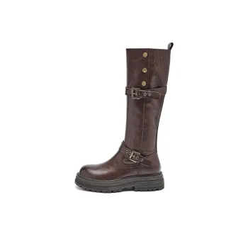 AGSDON Knee high Boots 4.5cm Women's