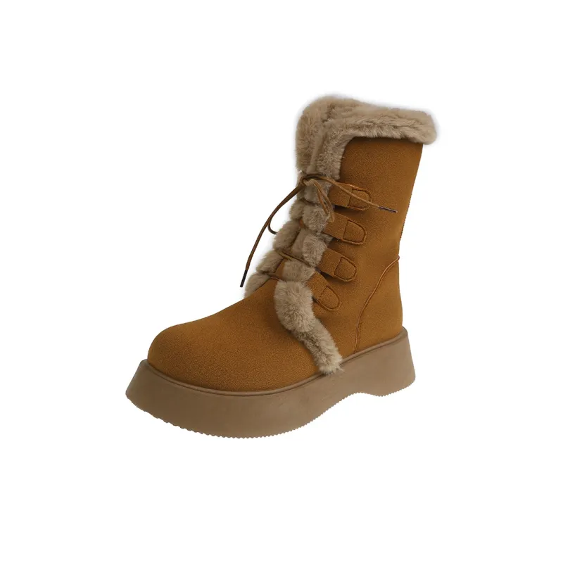 CAHHRRN Warm Crew Snow Boots Women's-4