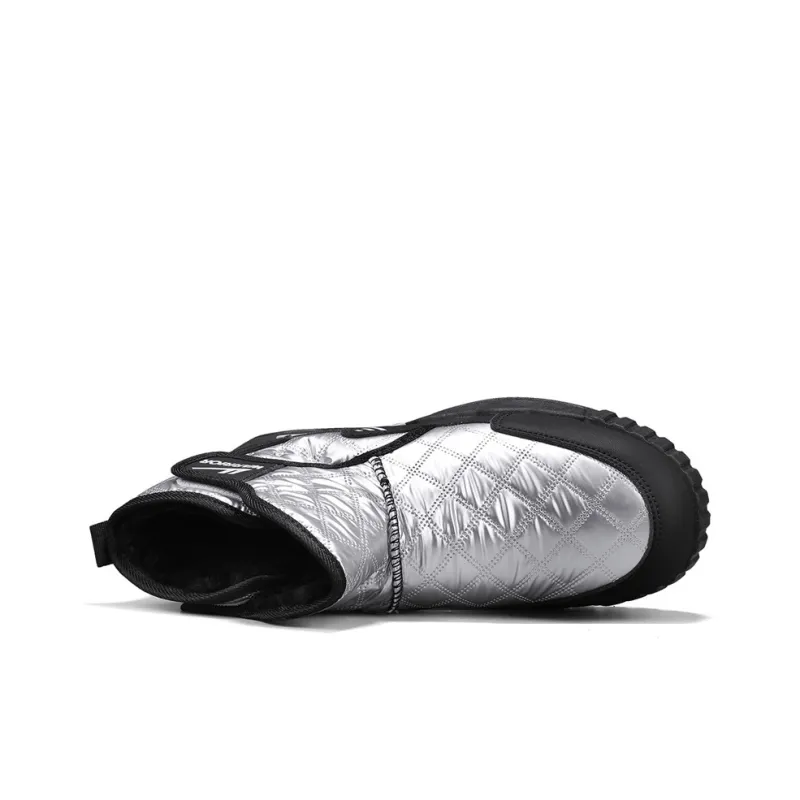 Warrior Thermal Slip Resistant Coverage Short Snow Boots Men's Silver Black-3