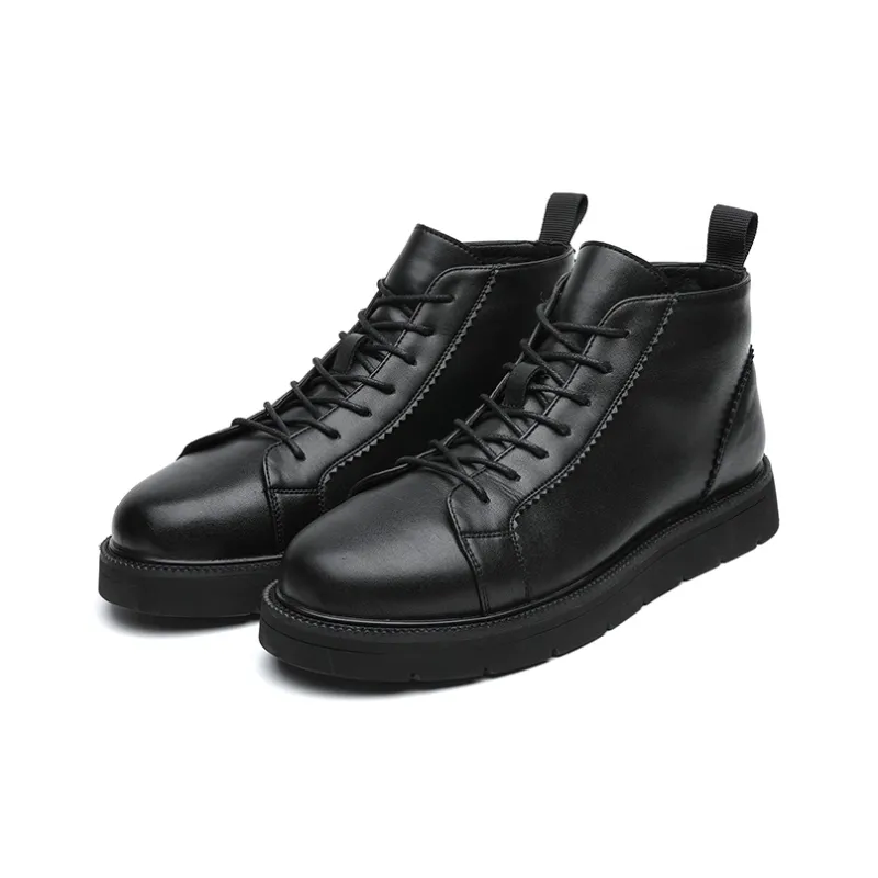 WEISHIBANGWEI Ankle Boots Men's Black-10