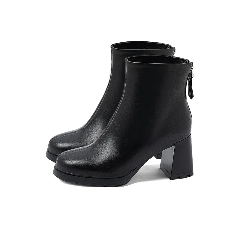 COMELY Ankle Boots Women's Black/Coffee-7