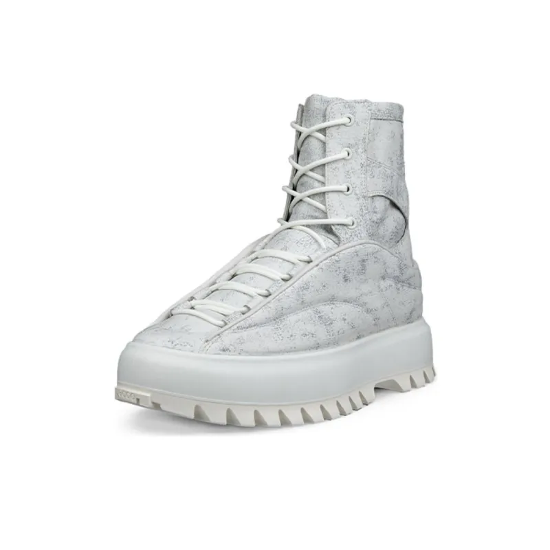 Ecco Ankle Boots Men Silver-2