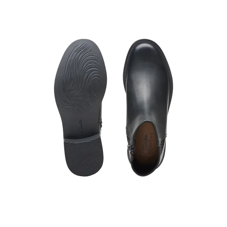 Clarks Joyful Plum Collection Crew Chelsea Boots Women's Black-3