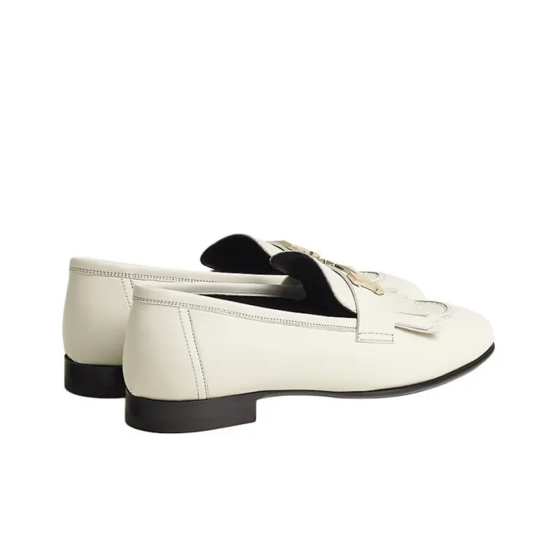 HERMES Royal Loafers Women's Beige-3
