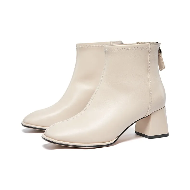 ST&SAT Ankle Boots Women's Ecru/Black/Earth Black-2