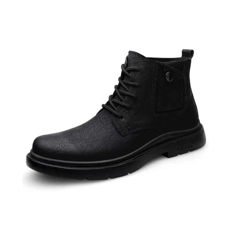 Wen Nai Short Martin Boot Men's Black-1