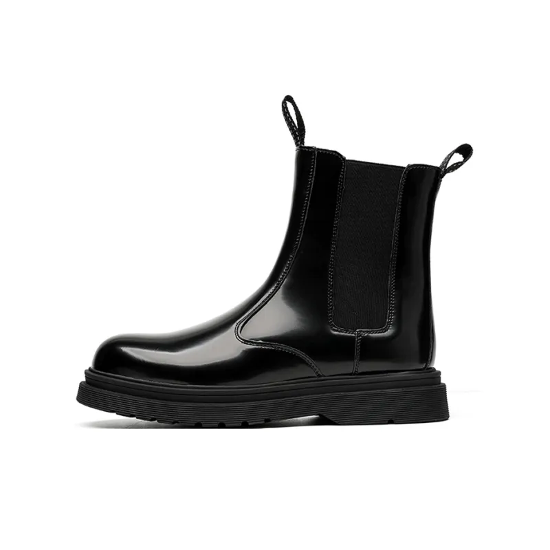GZZ Short Chelsea Boots Men's Black-0