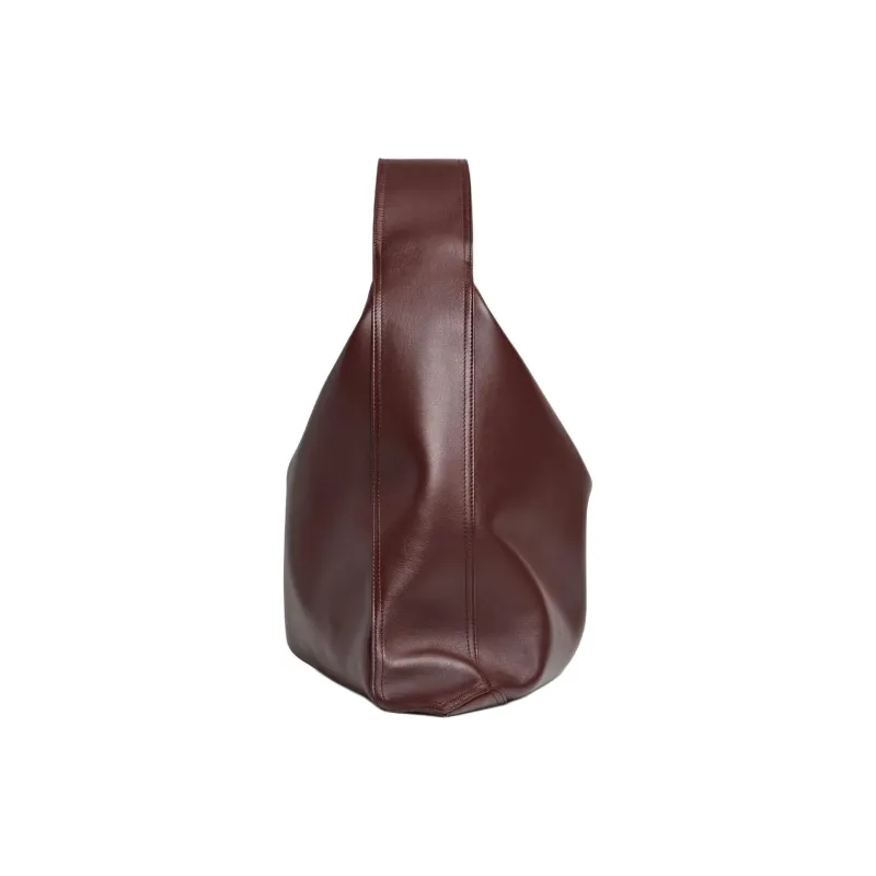 Bottega Veneta Hop Calfskin Handbag, Shoulder Bag Tubas Women's Madder Brown-1