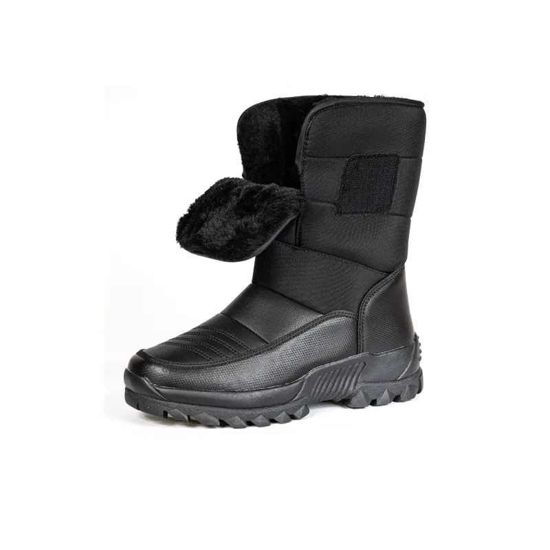 Yi Jiabao Warm Water Resistant And Wear Resistant Crew Outdoor Boots Men's Black-3