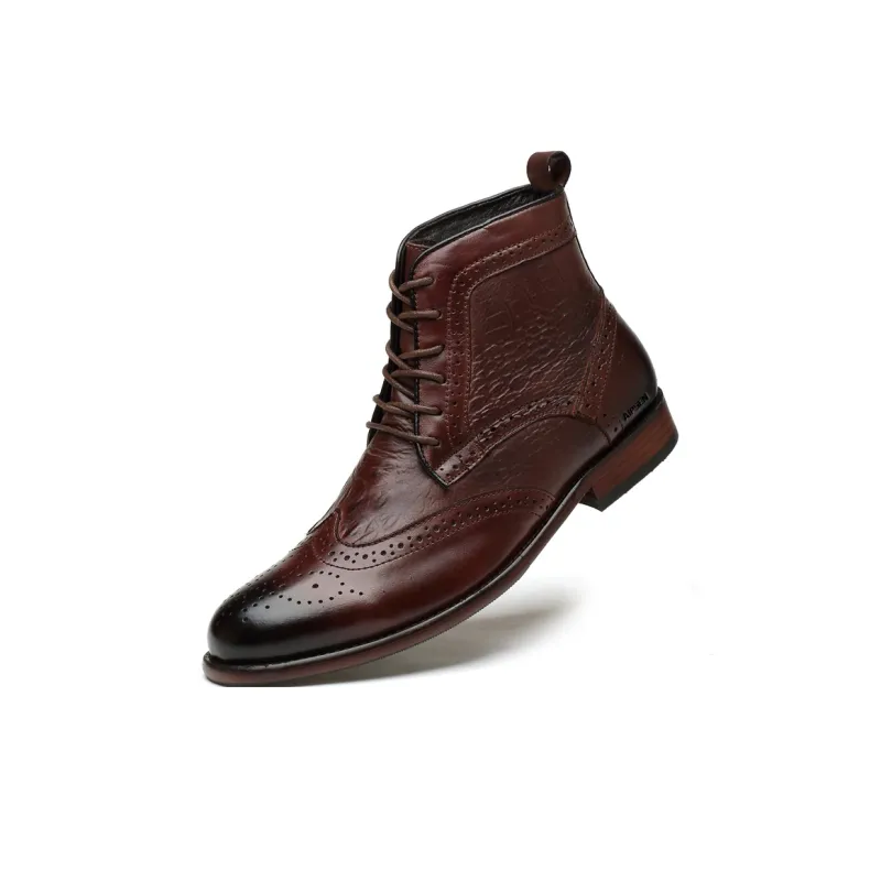 AIPSEN Short Martin Boot Men's Dark Brown-4