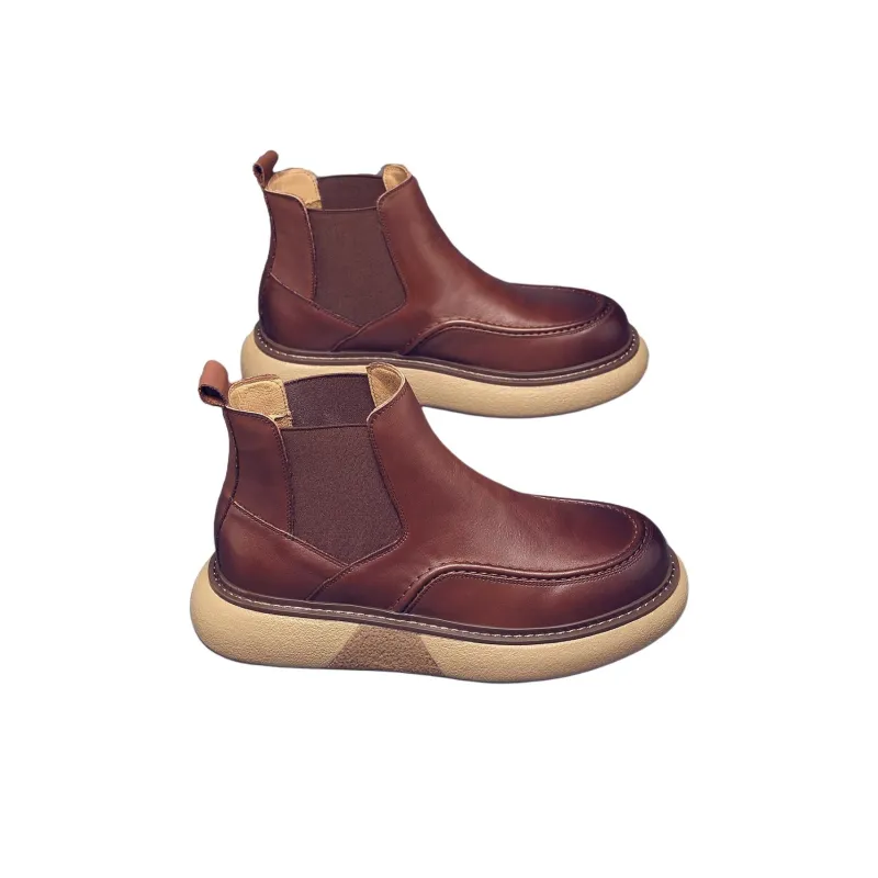 JANE HARLOW Crew Chelsea Boots Men's Brown-2