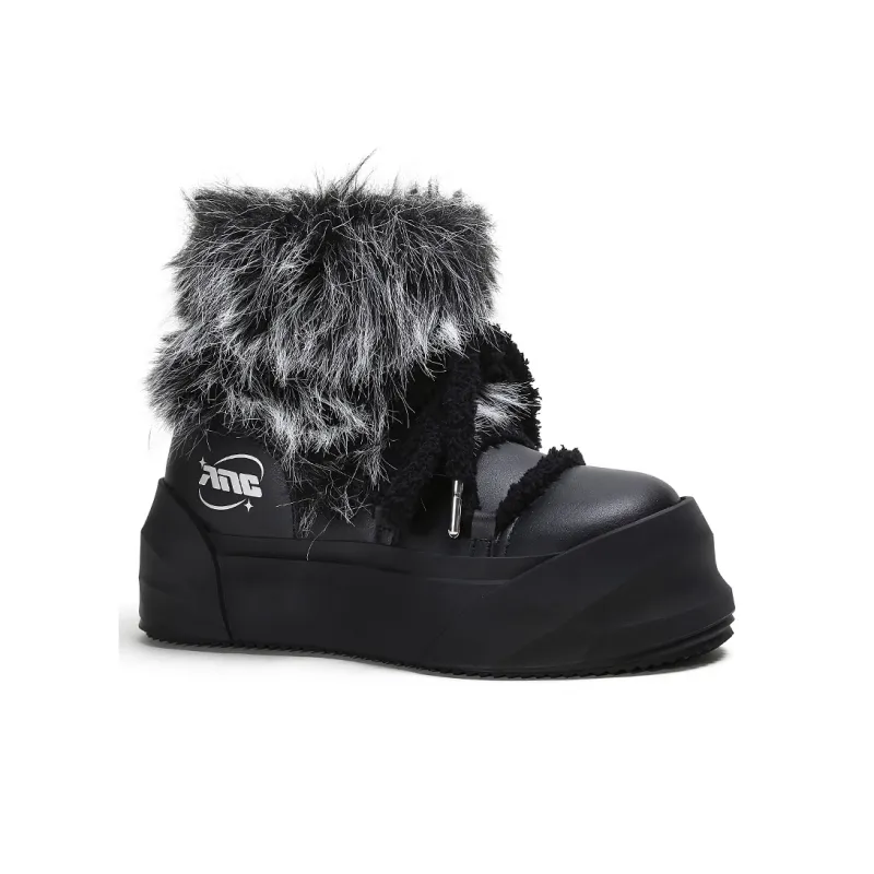 ADCDAVINCI Stardust Series Warm Wear Resistant Height Increasing Snow Boots Unisex Black-1