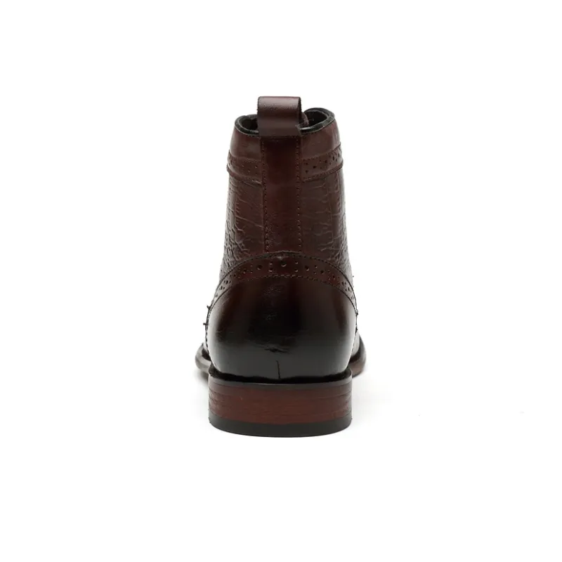AIPSEN Short Martin Boot Men's Dark Brown-3