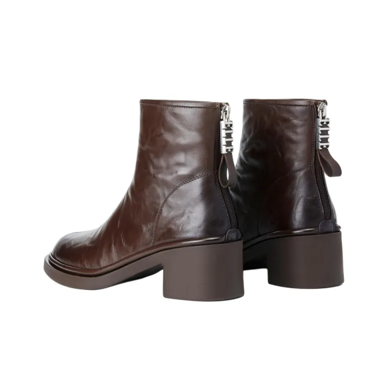 ELLE Ankle Boots Women's Black/Coffee-9