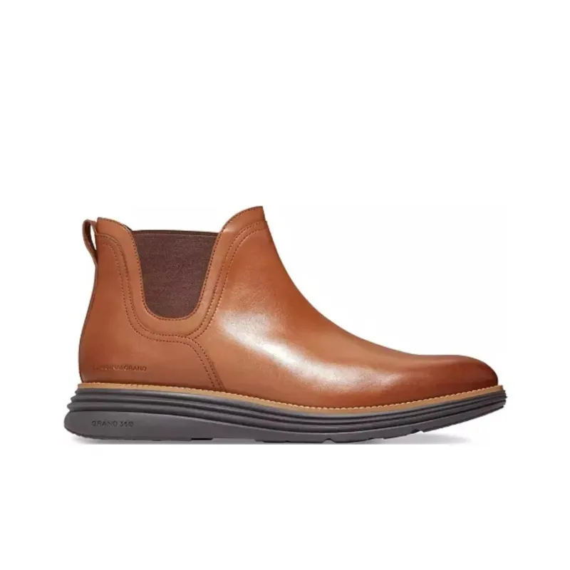 COLE HAAN Short Chelsea Boots Men's Brown-1