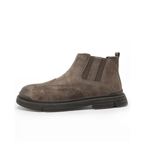 ΛOLUNKΛ Short Chelsea Boots Men's Brown