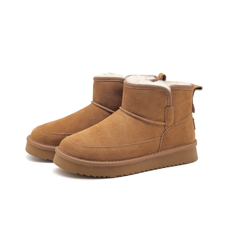 JOSINY Warm Wear-Resistant Height Increasing Slip-Resistant Short Snow Boots Men's-2