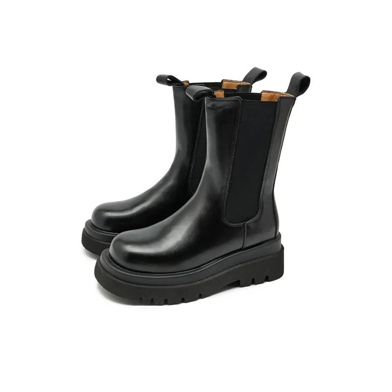 WESTLINK 14cm Chelsea Boots 6cm Women's Black-9
