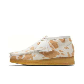 Clarks Originals Wallabee Boot Tan Cow Print Women's