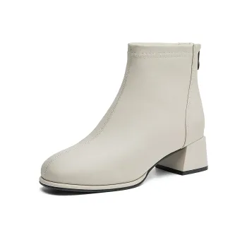 AOKANG Ankle Boots Women's Beige