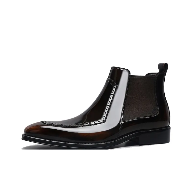 Bansley Chelsea Boots Men Gold Polished-6