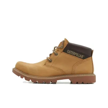 CAT Slip Resistant Ankle Length Outdoor Boots Men's Yellow