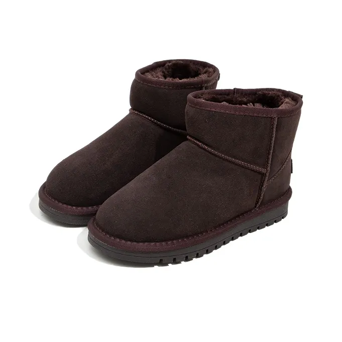Feiyue Abrasion-Resistant Cushioning Slip-Resistant Crew Snow Boots Women's Coffee-4