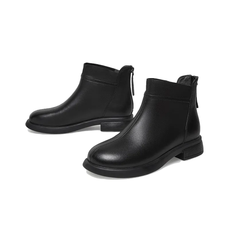 BASTO Ankle Boots Low Heel Women's-3