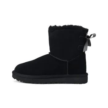 UGG Mini Continuity Bow Fleece Lined Black Women's