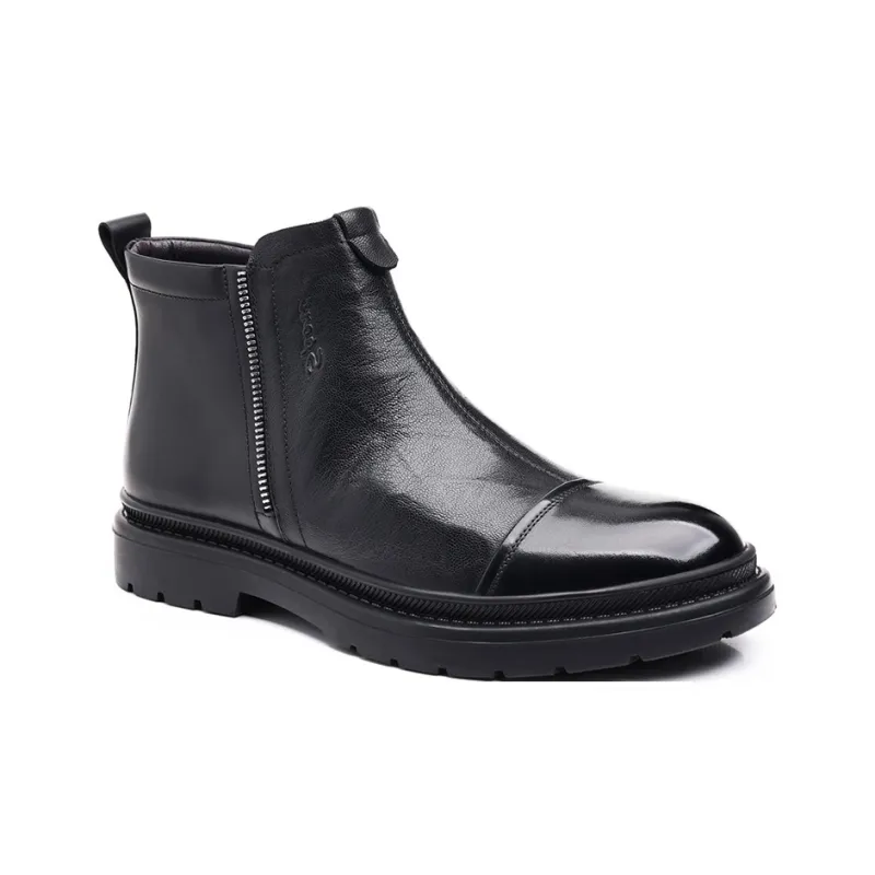 GZZ Ankle Boots Men Black/Brown-3