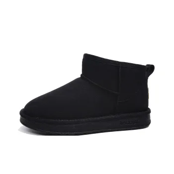 Warrior Warm Coverage Height Increasing Wear Resistant Slip Resistant Short Snow Boots Women's Black