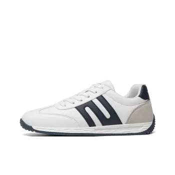 AGSDON Non slip Lightweight Low Top Casual Shoes Men's White Blue