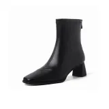Black Low Heel Fleece-Lined