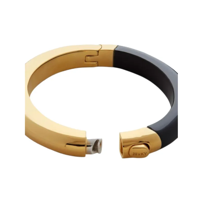 Monica Vinader Onyx Sterling Silver 18K Gold-Plated Bracelets Women's Gold-1