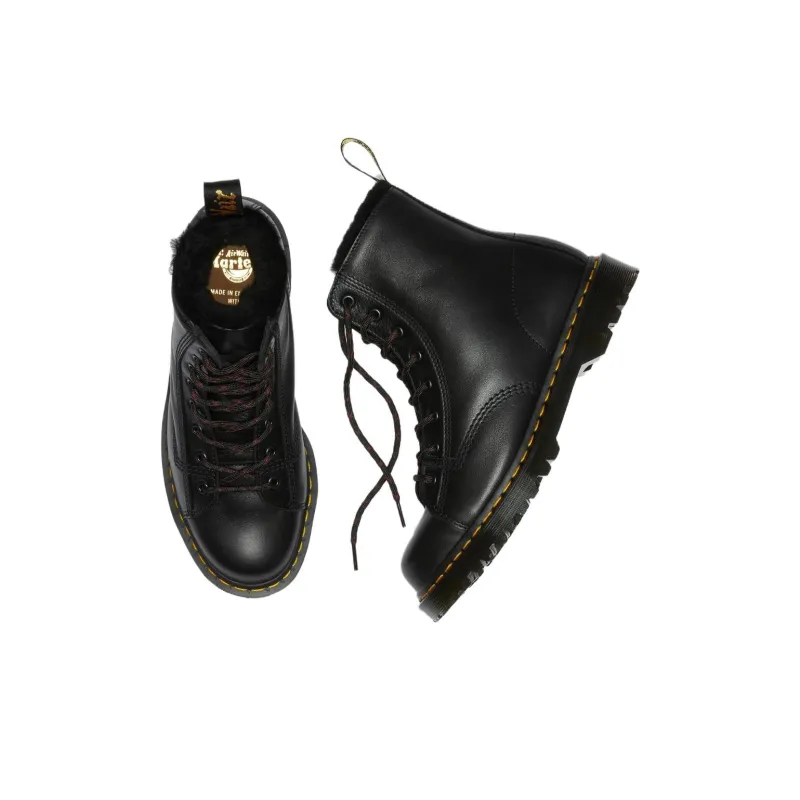 Dr.Martens Barton Shearling Lined Leather Ankle Boots 'Black' Women's-4