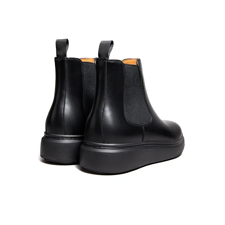 THOM WILLS Short Chelsea Boots Men's Black-3