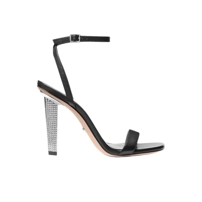 MICHAEL KORS Halle Strap Sandals 10cm Women's Black-1