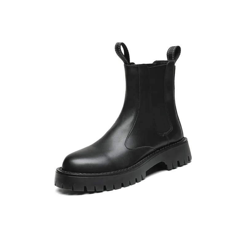 MODENGPAN Short Chelsea Boots 3cm Men's Black-2