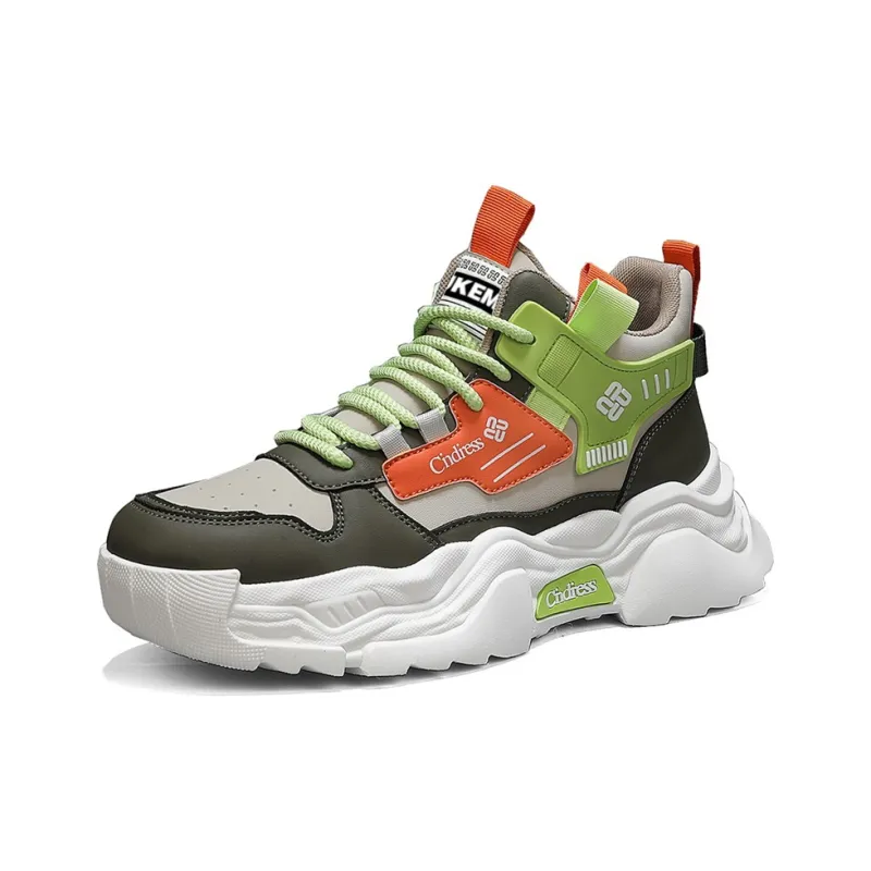 JKEM Anti-Slip And Wear-Resistant Warm High-Top Chunky Sneakers Men's-6