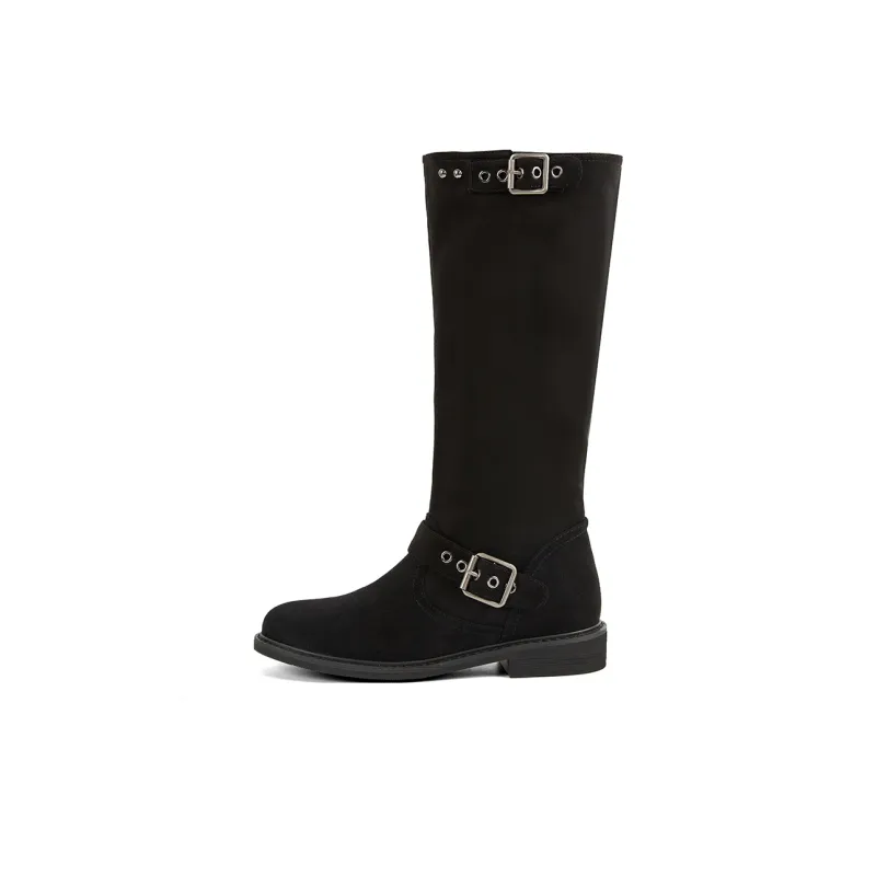 PT'SON Knee high Boots Women's Khaki-5