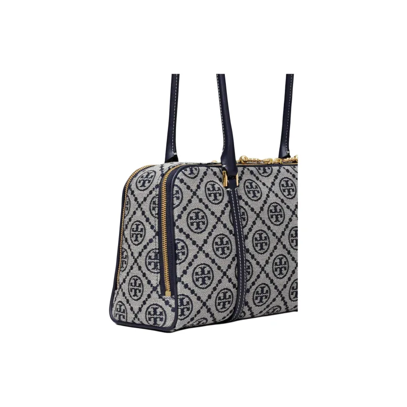 TORY BURCH T Monogram Small Marshmallow Satchel Tory Navy-3
