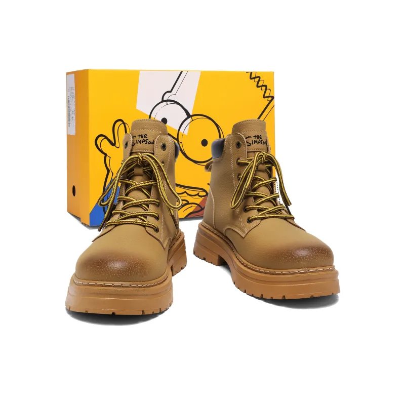 The Simpsons Martin Boots Men Black/Yellow Boots-6
