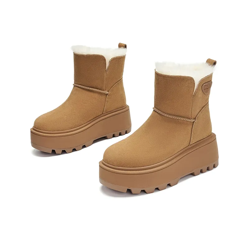 EBLAN Snow Boots Women's Camel-1