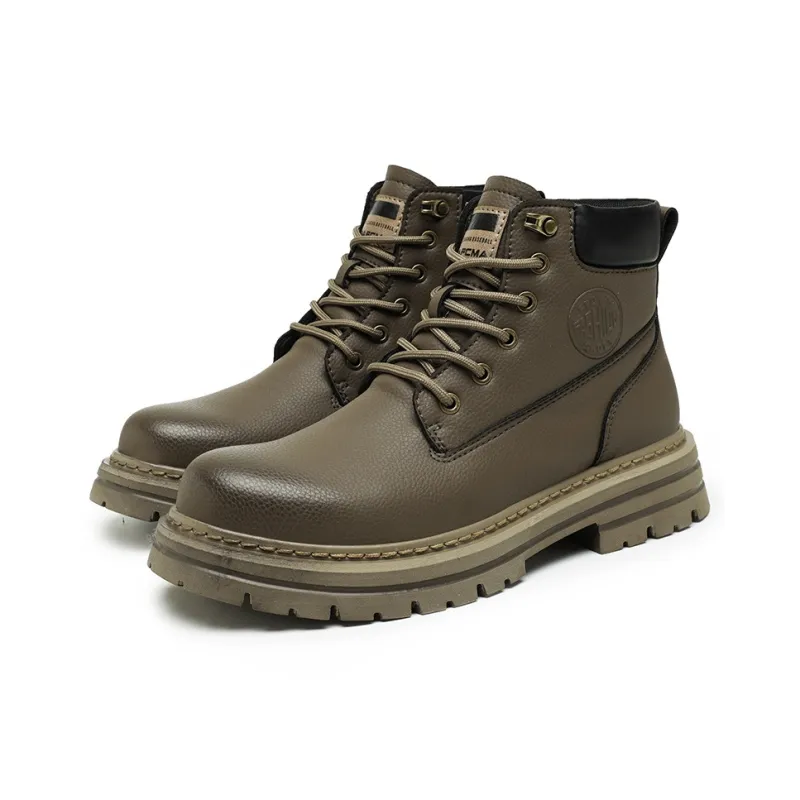X ZONE Martin Boots Men Yellow-7