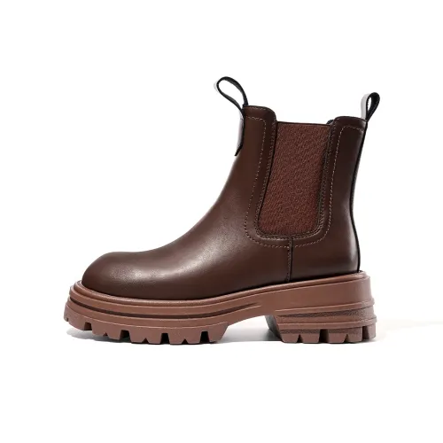 EBLAN Short Chelsea Boots Women's Brown