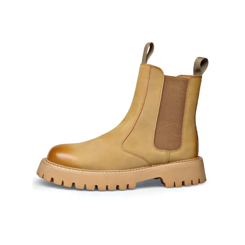 GZZ Chelsea Boots Men Yellow/Black-0