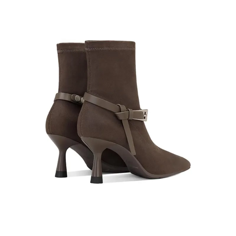 JESSICA SOPHIA Slim Boots Ankle Boots 6cm Women's-6